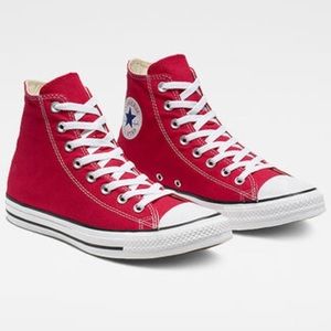Red high top converse
